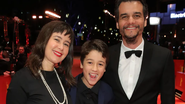 Wagner Moura, esposa, e um dos filhos - Andreas Rentz/Getty Images