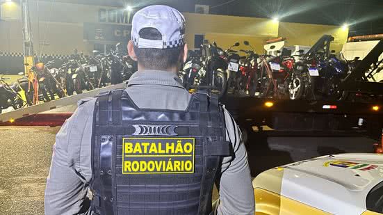 CPRE apreende motos com escapamento adulterado - Divulgação PM/RN