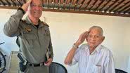 Coronel Alarico e o Sargento Reformado Antônio Matias - Reprodução Assessoria
