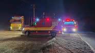 Corpo de Bombeiros e Polícia Rodoviária Federal foram acionados para atender a ocorrência e realizar os procedimentos legais necessários. - Divulgação/CBMSC