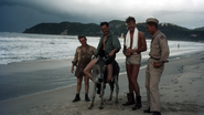 Soldados americanos na praia de Ponta Negra, em Natal, durante a Segunda Guerra Mundial - Ivan Dmitri/Michael Ochs Archives / Getty Image