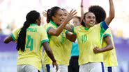 Com dois gols de Dudinha e uma defesa incrível de Lorena, Brasil conquista vitória convincente contra o Japão na Neo Química Arena. - Reprodução