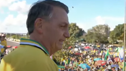 Jair Bolsonaro comparece na manifestação pela anistia - Reprodução/Veja