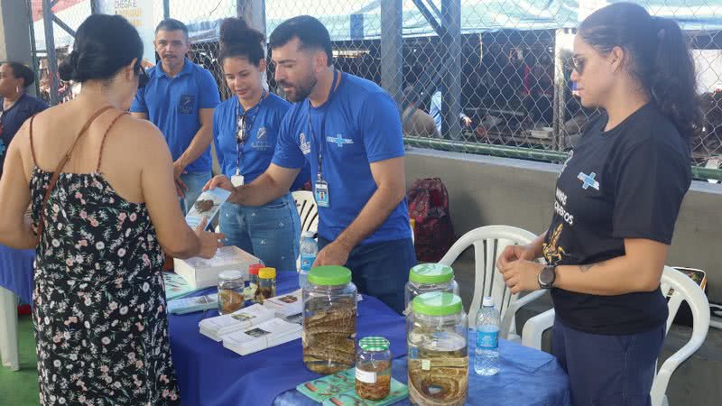 A UVZ montou estandes com orientações sobre arboviroses como dengue, Zika e chikungunya; e animais peçonhentos como cobras e escorpiões - Divulgação/SMS