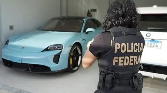 Polícia Federal apreende BMW de luxo em investigação de fraudes contra aposentados do INSS, registrado em nome da esposa do ministro. - Divulgação
