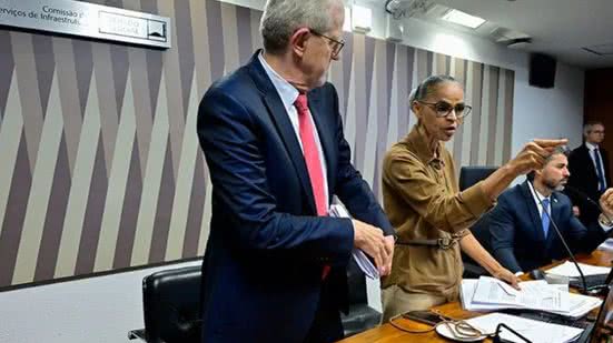 Durante audiência, Marina Silva defende seu papel como mulher e ministra, exigindo respeito em meio a provocações de senadores. - Divulgação