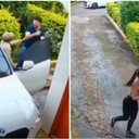 Câmeras de segurança registraram o momento em que a influenciadora corre para se salvar de seu captor no motel. - Divulgação
