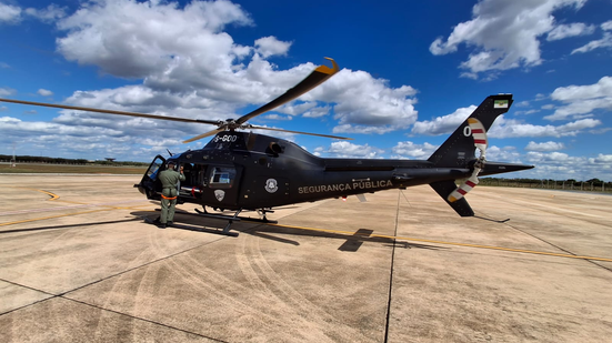 Helicóptero Potiguar 02 fez o transporte aeromédico - SESED/RN