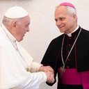 Papa Francisco e papa Leão XIV - Reprodução