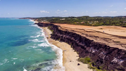 Obra de contenção nas falésias do Chapadão de Pipa - Emprotur/Divulgação