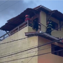 Bombeiros são acionados após cachorro subir em telhado em Ponta Negra - Corpo de Bombeiros