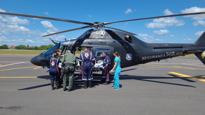 Transporte aéreo de urgência para menino com má-formação - Divulgação/CIOPAER