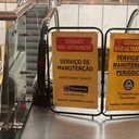 Escadas rolantes e elevadores paralisados durante o blackout causam confusão no Shopping Midway Mall em Natal - Reprodução