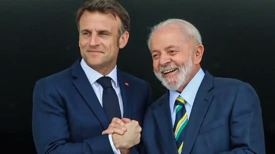 Macron e Lula - Fabio Charles Pozzebom/Agência Brasil