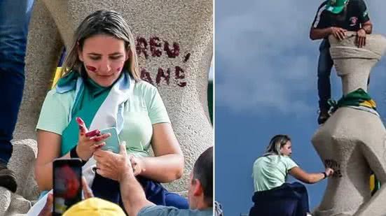Débora Rodrigues dos Santos, conhecida como 'Débora do Batom', foi condenada por danos ao patrimônio e associação criminosa. - Divulgação