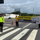 Durante o período de transição, educadores de trânsito atuaram na avenida e foram realizadas ações de conscientização - Divulgação/STTU
