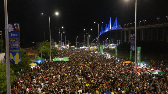 A estrutura da festa na Redinha irá seguir o mesmo padrão utilizado nos outros polos - Reprodução/SECOM - Prefeitura do Natal