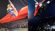 Vídeo do momento tenso circula nas redes, com fãs comentando sobre a segurança da artista e a performance impactante - Reprodução