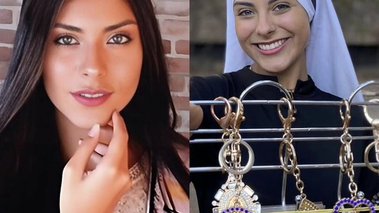 Irmã Eva, aos 21 anos, surpreende ao unir beleza e fé, atuando em projetos sociais enquanto viraliza nas redes sociais. - Reprodução
