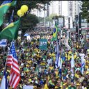 O evento ocorreu na Avenida Paulista, com forte esquema de segurança e sem registros de confrontos, liberando a via no início da noite - Reprodução