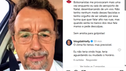 Mineiro usou suas redes sociais para reclamar de bolsonaristas que o teriam hostilizado - Reprodução/Instagram