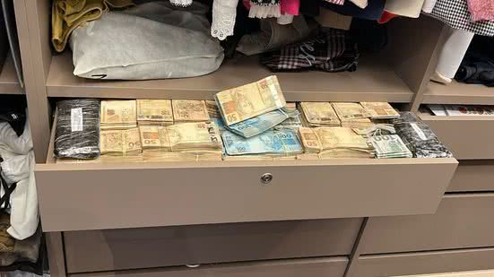 Dinheiro foi encontrado em uma gaveta - Polícia Federal