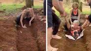 Entenda o que é o ritual de enterro vivo e como ele promete uma experiência de renascimento e conexão com a Mãe Terra. - Divulgação