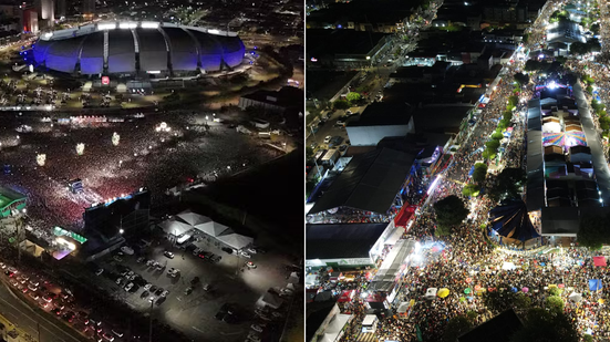 Polo Arena das Dunas, em Natal, e Pingo da Mei Dia, em Mossoró, reuniram mais de 550 mil pessoas - Bia Azevedo e PM-RN