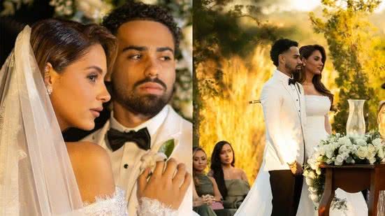 [VÍDEO] Sarah Beatriz canta no próprio casamento com o jogador Calebe - Reprodução