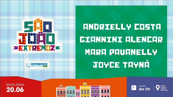 [AO VIVO]  Adrielly Costa, Giannini Alencar, Mara Pavanelly e Joyce Tayná no São João de Extremoz - Reprodução