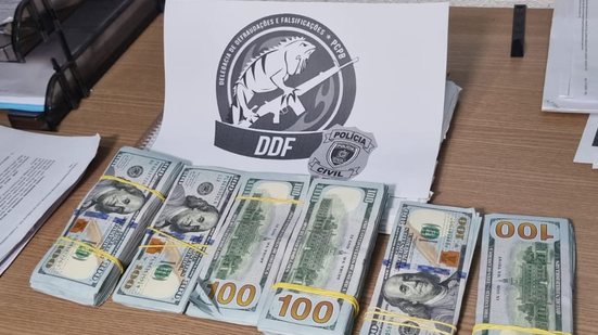 Polícia recupera mais de US$ 80 mil em espécie e investiga possíveis comparsas - Reprodução/Assessoria