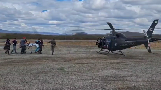Transporte aeromédico foi feito pela equipe do helicóptero Potiguar 02, da SESED - SESED/RN