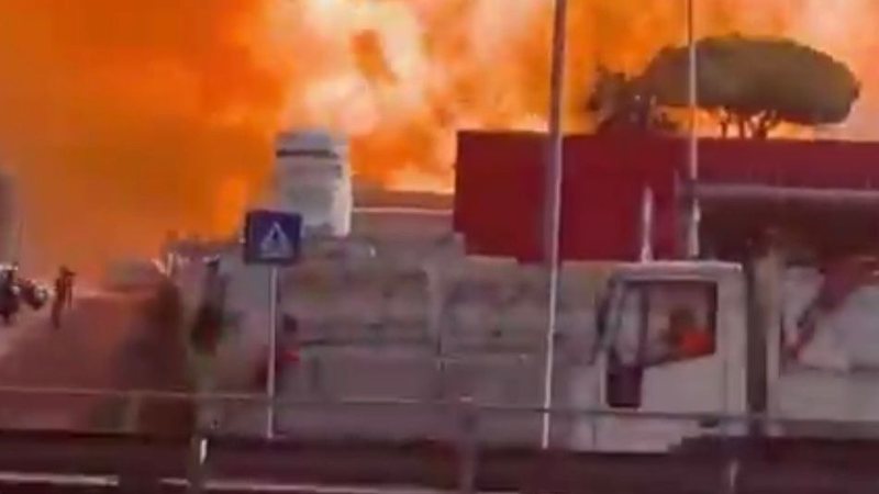 Testemunhas relataram que o som da explosão foi ouvido em várias partes de Roma, assustando a população e causando evacuação de moradores. - Divulgação