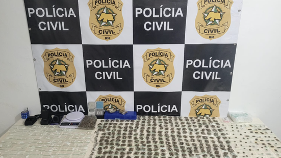 Material apreendido durante a operação da polícia - Divulgação/Polícia Civil do RN