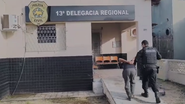 Após a prisão, o homem foi conduzido à delegacia para os procedimentos legais - Divulgação/Polícia Civil do RN
