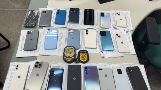Aparelhos recuperados pela Polícia Civil - Divulgação/Polícia Civil do RN