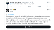 Pergunta sobre prisão à inteligência artificial foi feita por um usuário da rede social - Reprodução/Internet