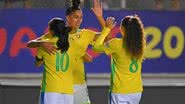 Com gols de Yasmim, Duda Sampaio e Amanda Gutierres, Brasil se destaca na fase de grupos da Copa América Feminina. - Divulgação