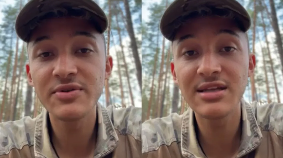 De acordo com o Lucas, disseram que seria necessário um novo treinamento, mas ao chegar, percebeu que seria preparado para o combate - Reprodução/Redes sociais