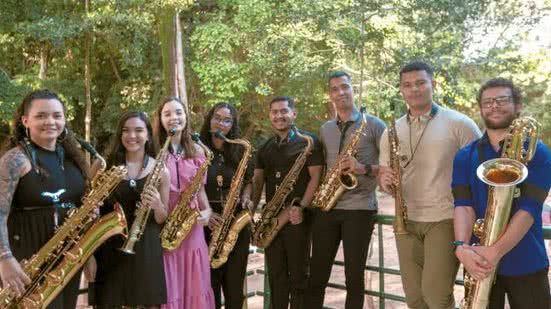 Neste domingo, o Bando de Sax traz música brasileira ao Parque das Dunas, com entrada gratuita e acessível. - Divulgação