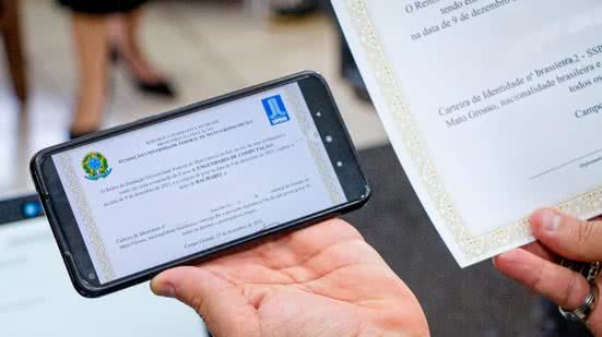 A nova portaria do MEC estabelece que diplomas digitais têm validade jurídica e podem ser verificados online a qualquer momento. - Reprodução/UFMS