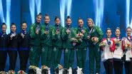 O conjunto brasileiro, formado por Duda, Maria Paula, Mariana, Sofia e Nicole, brilha na série mista e garante o lugar mais alto do pódio - André Menezes