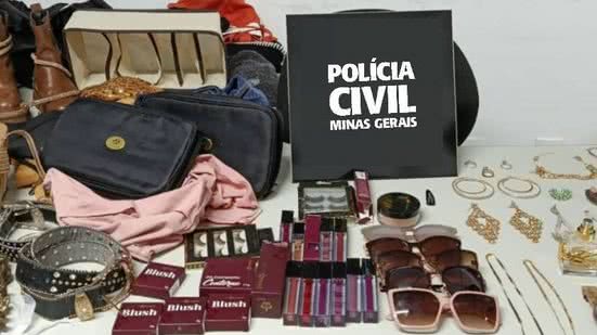 A investigação começou após a empresária perceber o desaparecimento gradual de seus pertences e registrar um boletim de ocorrência. - Divulgação/Polícia Civil MG