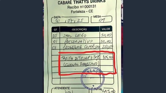 Cabaré cobrou tarifa de Trump de turista americano, veja onde - Reprodução