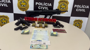 Chegando no local, os agentes confirmaram a presença do grupo suspeito - Divulgação/Polícia Civil do RN