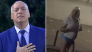 O vídeo em que o pastor aparece usando roupas íntimas femininas foi feito nas proximidades de um bar em Goiânia - Reprodução