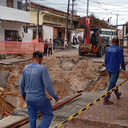 O incidente foi causado pelo rompimento de uma rede de abastecimento da Caern - Magnus Nascimento/Secom