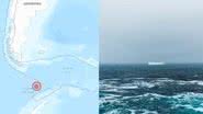 A Passagem de Drake, conhecida por sua atividade sísmica, foi epicentro de um tremor profundo que não causou tsunamis. - Divulgação
