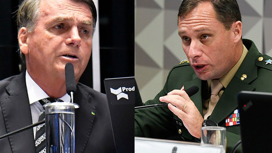Ex-presidente Jair Messias Bolsonaro e Mauro Cid, seu ex-ajudante de ordens - Roberto Suguino / Agência Senado