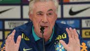 A convocação de Neymar ainda é incerta devido a uma lesão, e Ancelotti deve decidir se o inclui na lista final. - Divulgação